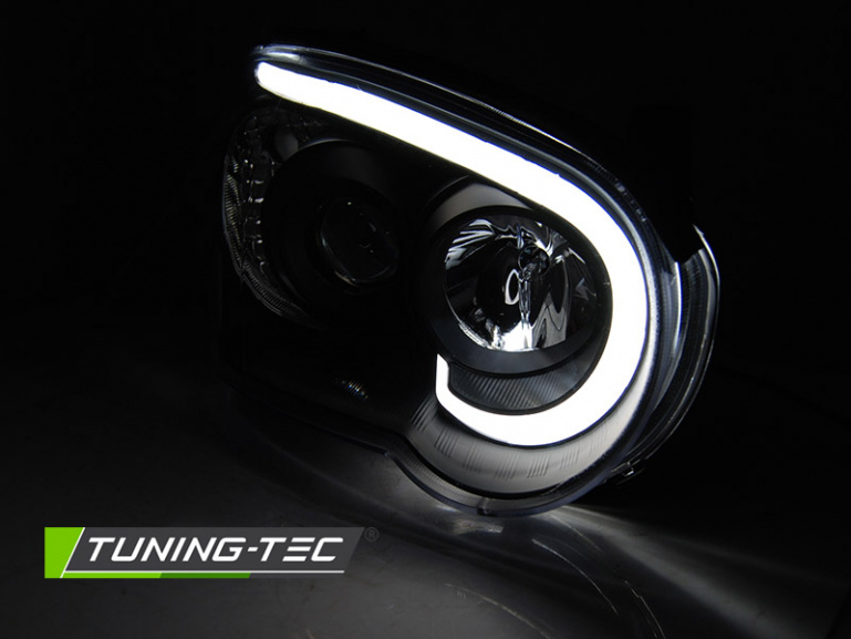 LED Tagfahrlicht Design Scheinwerfer für Subaru Impreza 2 Facelift (GD) 03-05 schwarz